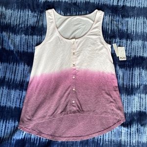 Mudd pink/purple ombré button tank, size xs